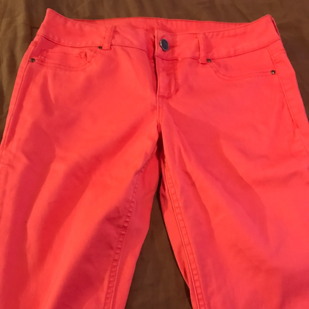 Pink/coral maurices jeggings